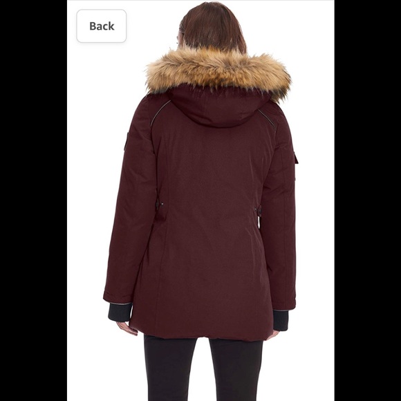 Alpine North Women’s Vegan Down Parka with Faux Fur Hood - Picture 1 of 10